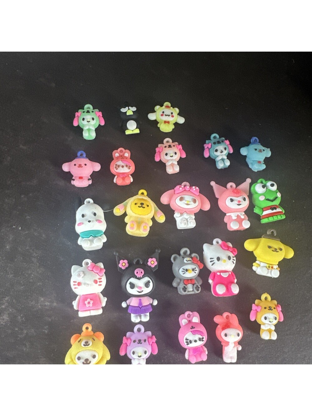 23pc Cute Kawaii Character Mini Charms Figures Hello Kitty My Melody Style